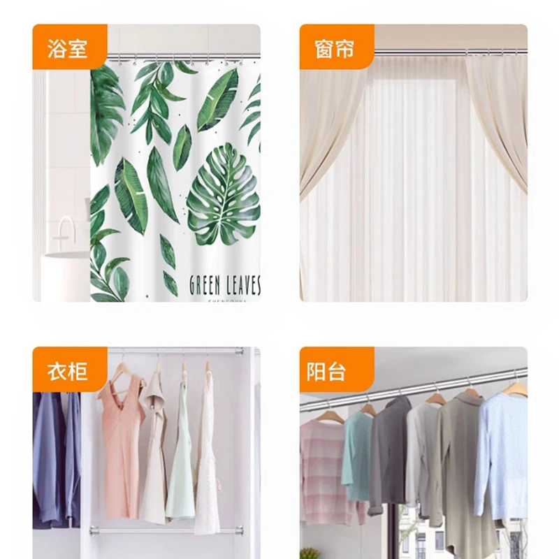 For Furniture Hardware Wardrobe Round Tube Chrome Plated Iron Clothes Round Tube