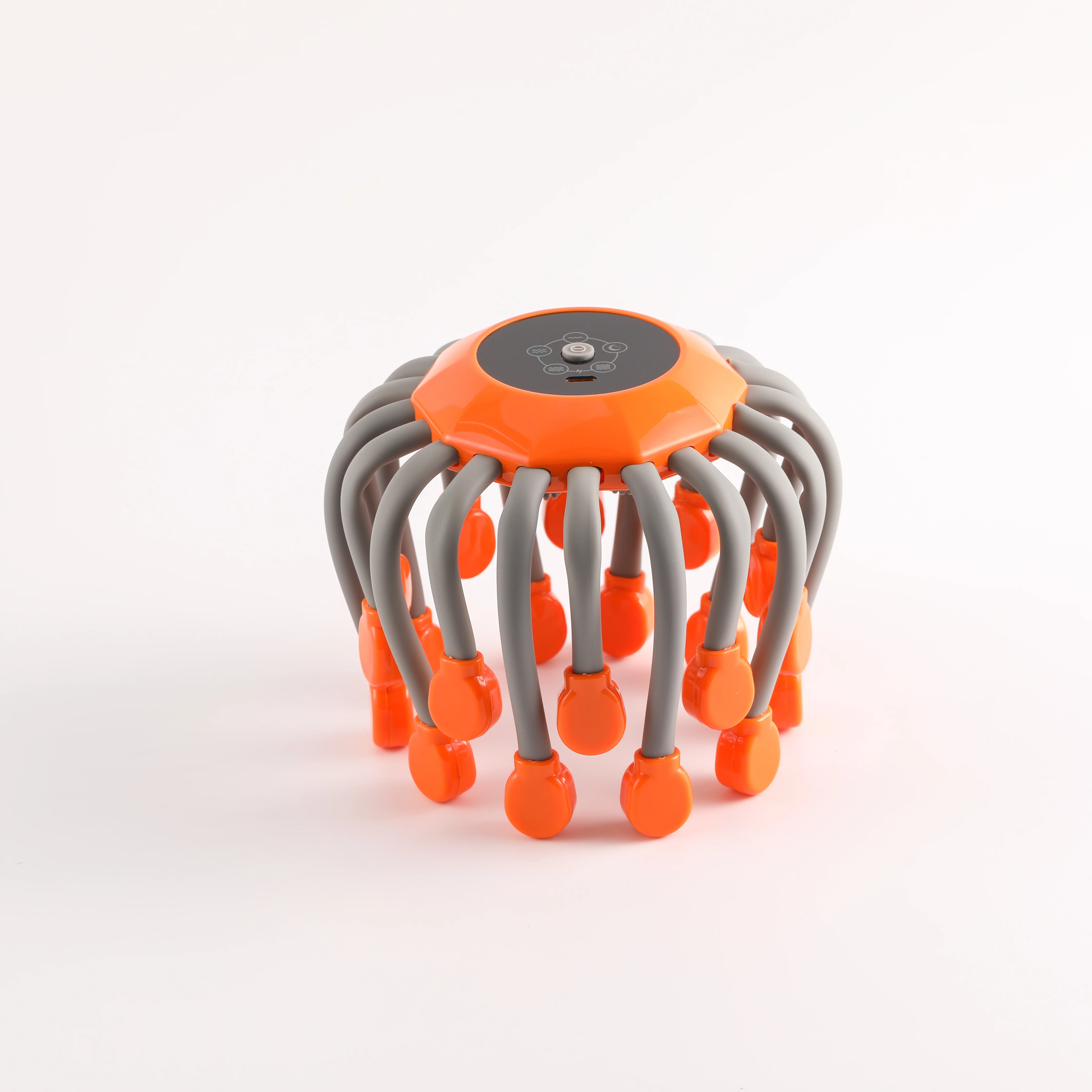 Automatic 20 Heads Finger Rechargeable Smart Vibration Spider Head Massage Tool Vibrating Octopus Electric Scalp Head Massager