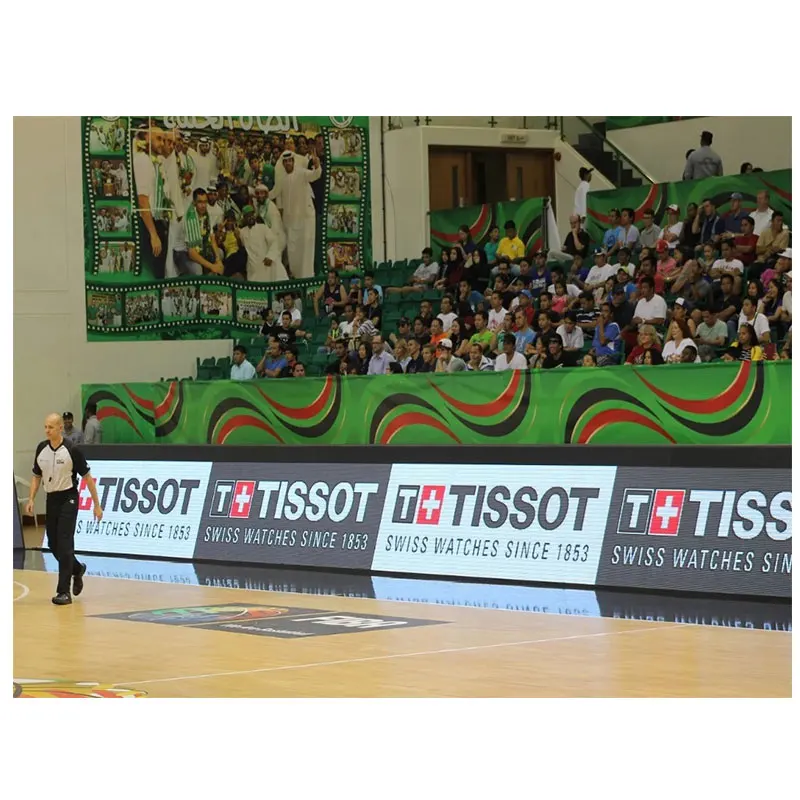 Popular outdoor P10 1/4scanning stadium sports led screen with soft protection module mask