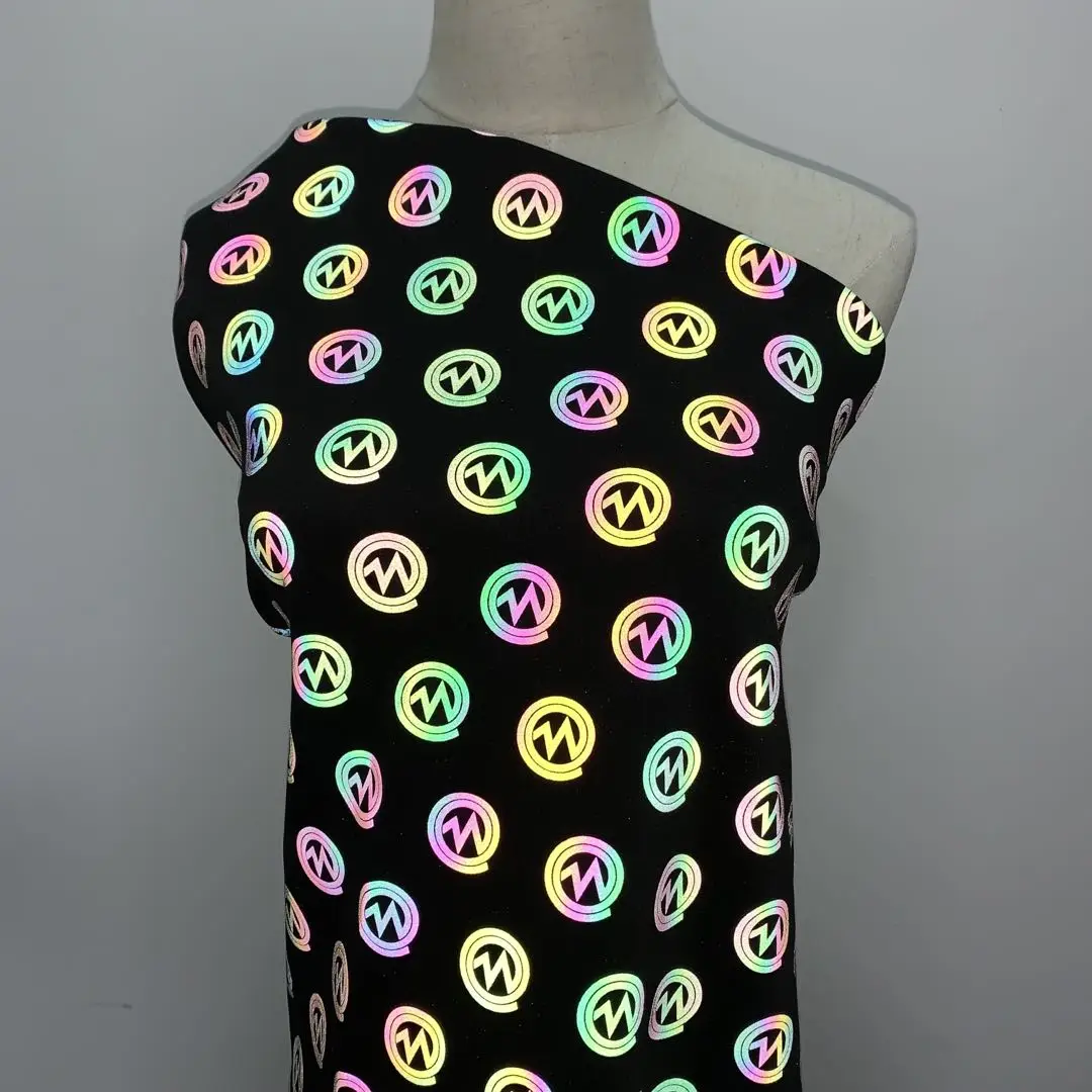 circle letter print reflective 