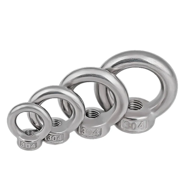 DIN582 Stainless Steel Round Head Lifting Eye Nut Forged Lifting Eye Nuts Ring Nuts
