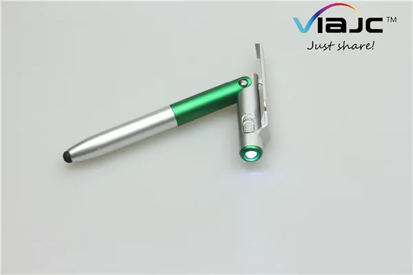 4 in 1 ball pen with light mobile phone holder stylus