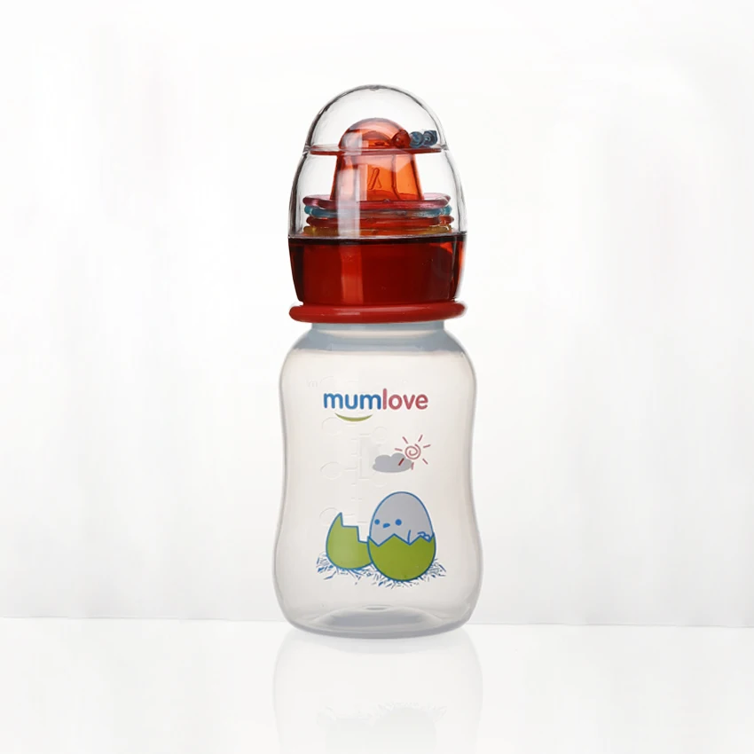 Лидер продаж Детская Бутылочка mumlove из ПП с кольцом-колокольчиком оптом дешевая бутылочка для