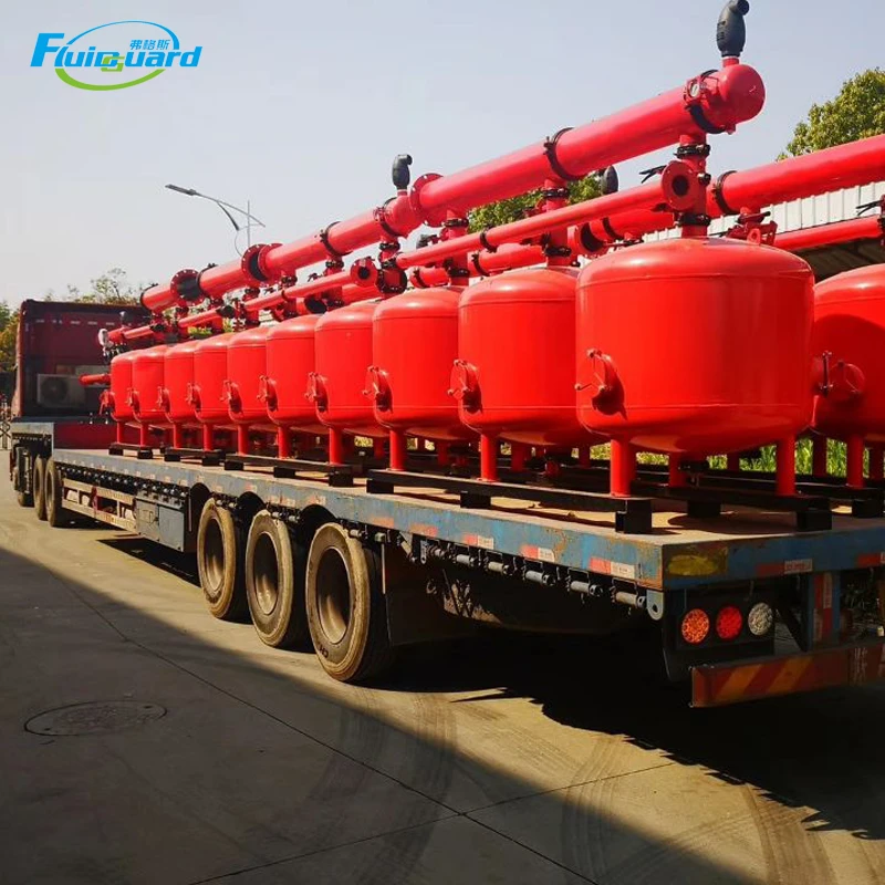 30-50CBM per hour 2 tanks max pressure 1Mpa automatic sand filter system for agricultural irrigation