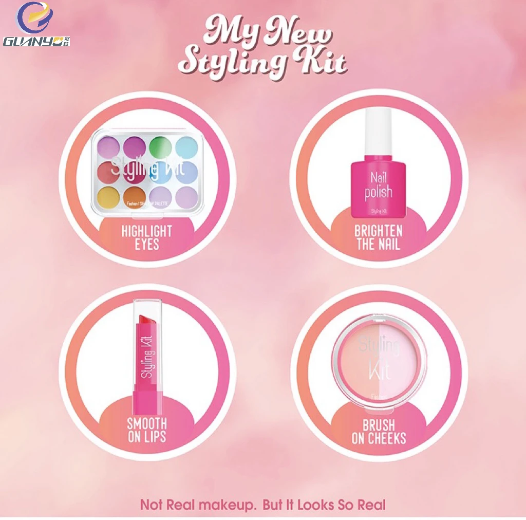 Hot Selling Beauty Set Princess Pretend Play Cosmetic Simulation Set for Girls Funny Safe Make Up High Quality New Toys for Kids