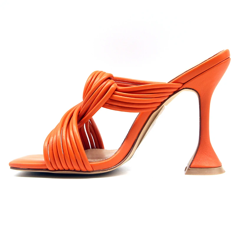 Women strap High Heel Mules Ladies Sexy Stiletto Heel Dress Party slippers