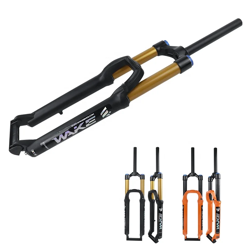 WAKE MTB Front Fork Shock Absorbing Pneumatic 27.5 29 Inch Alloy Fork Without Damping Bicycle Front Fork