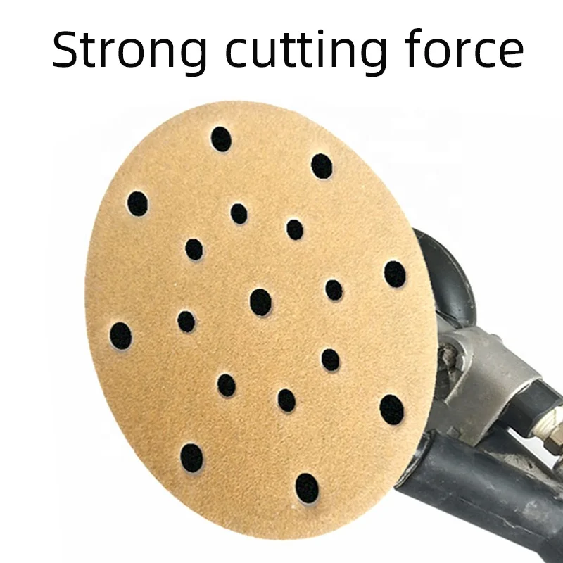 100 Pieces Of 3m 6 Inch 17-hole Sandpaper Car Putty Grinder Round Flocking 150mm