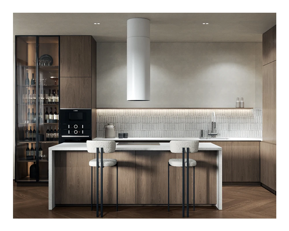 Modern Designs High End Affordable Custom Furniture Used Small Full White L Shaped Melamine Kitchen Cabinet