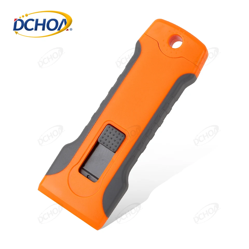 DCHOA Car Wrapping Window Tint Glass Clean Long Handle Razor Scraper With Backup Blades Storage Box