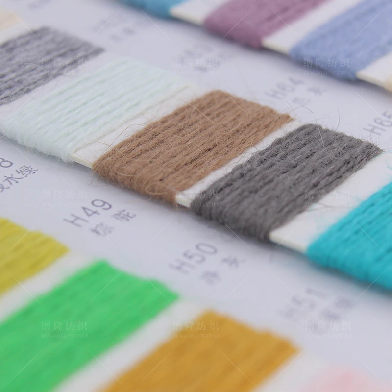 ZENGLONG 2/13.5Nm 60% angora 40% nylon melange machine yarns colors dyed long hair mink fleece fancy crochet thread velvet yarn