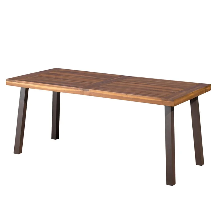 Free shipping within the U.S Kitchen mid century vintage natural acacia wood furniture wood dining table