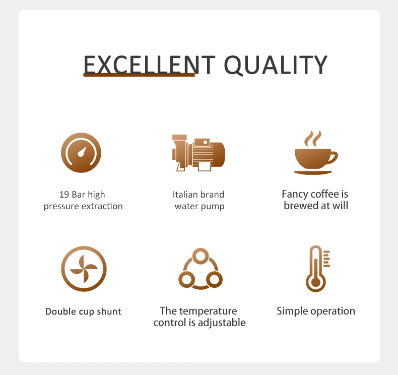 Smart Cappuccino Coffee Makers 19 Bar Automatic Espresso Coffee Machine