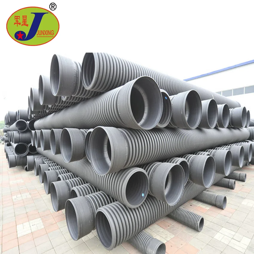 Junxing advantage product 600mm sn8 HDPE culvert pipe for sewer and drainage project