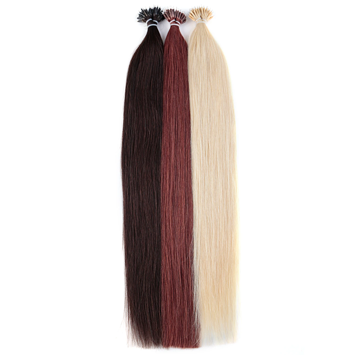 K. Wigs китайские 100% Remy двойные вытянувшиеся кератиновые наконечники для наращивания человеческих волос нанокольцевые