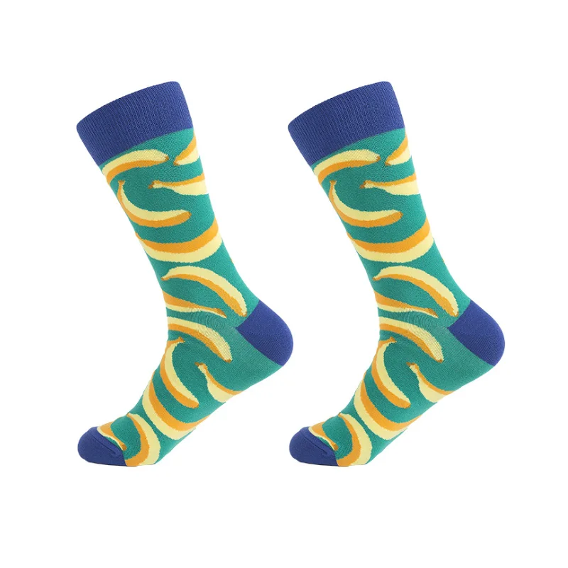  Забавные модные носки Calcetines Personalizado Alien банан Футбол мужские хлопковые индивидуальные логотипы принимают хлопок/бамбуковое