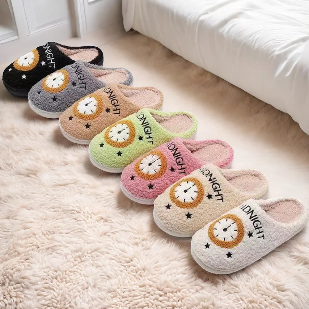 Dropshipping product 2024 Meet Me At Midnight shoes slide sandals ladies house soft slippers home slippers woman indoor slippers