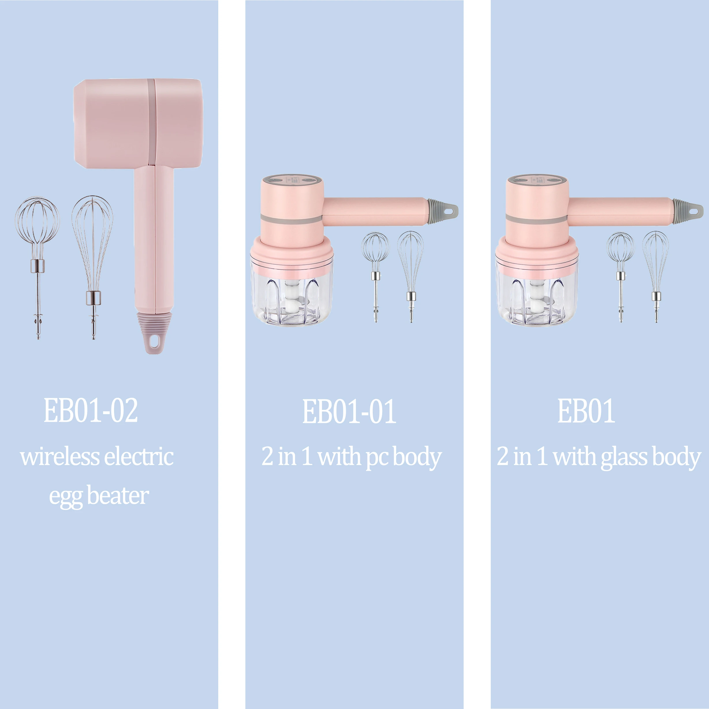 Electric 3-speed speed regulation two-in-one wireless portable manual outdoor household  egg beater food mixer Blender