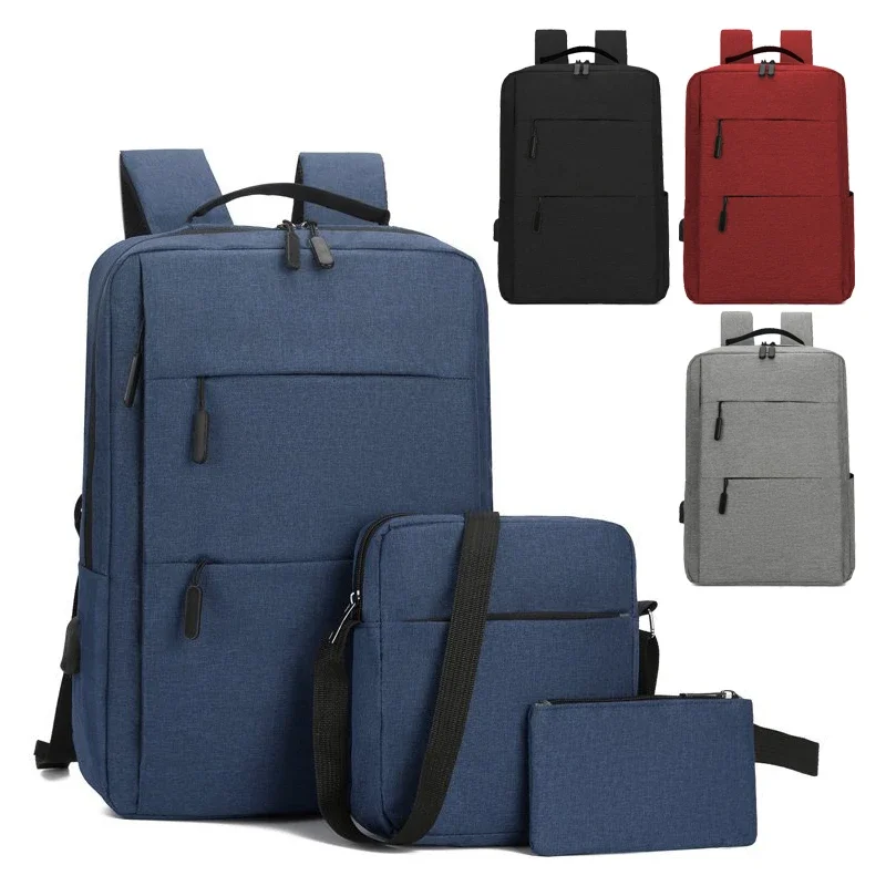 2024 NEW Wholesale USB Multifunction Large Capacity School Backpack Daily Life Backpack 3 Pieces Business Laptop Bags Set