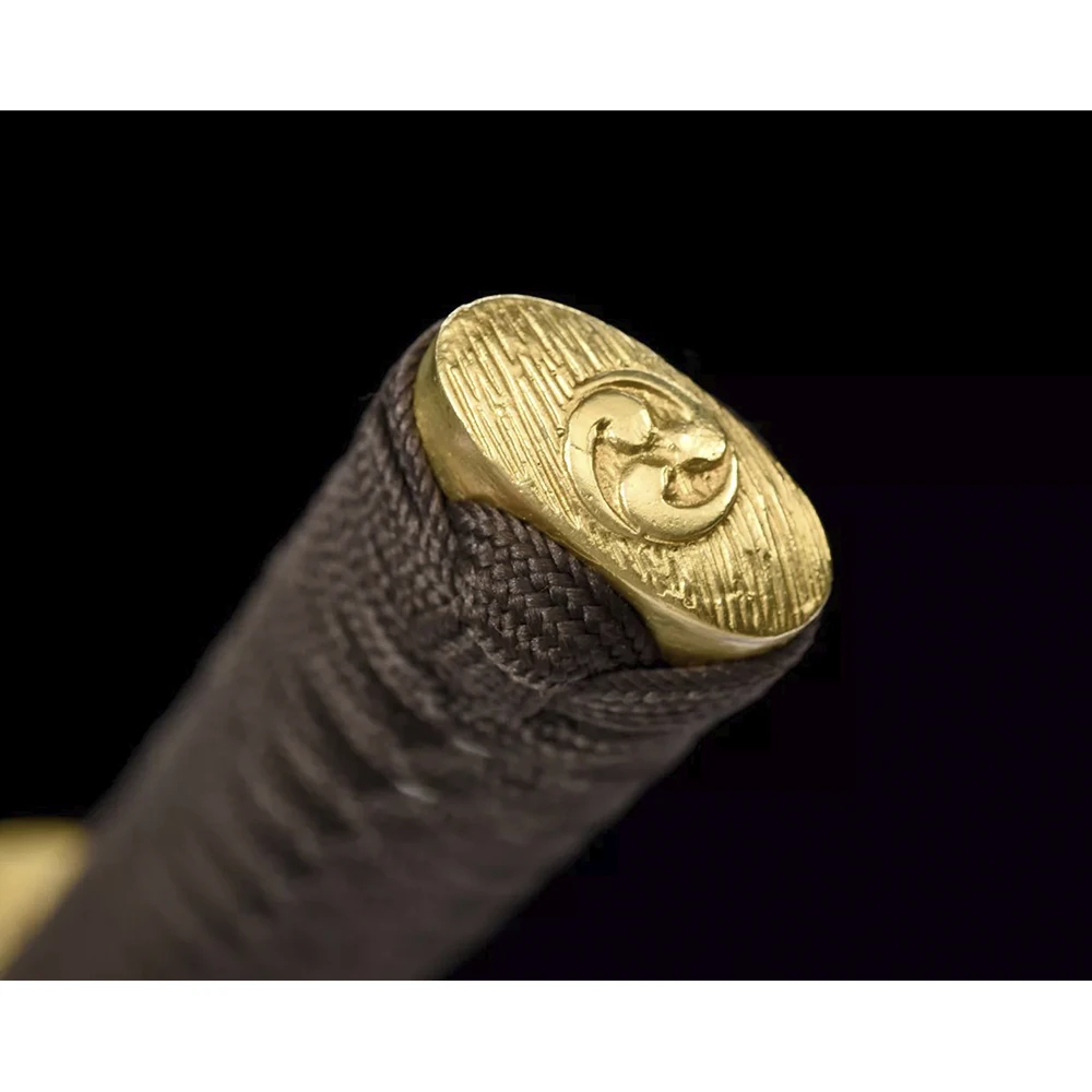 New Full Tang Japanese Sword Real Ninja Weapons High Quality Golden Swords Brass Tsuba Martial Arts Practice Sword for Sale
