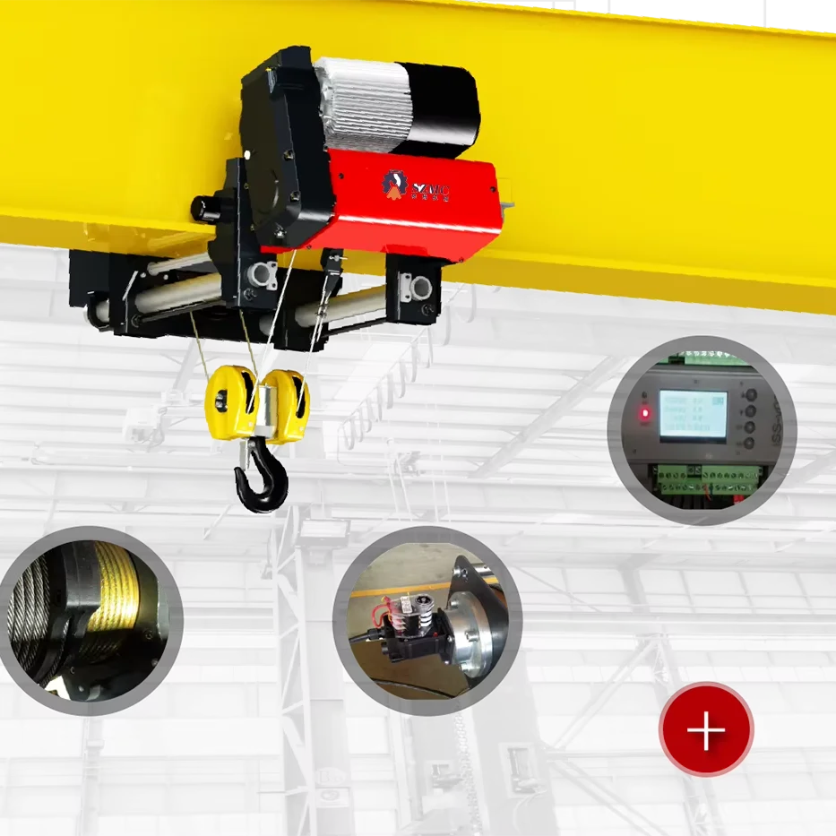 Бренд SZMC EOT crab 5 тонн 10t 15t 20t Электрический канат VFD мотор однобалочный мостовой подъемный кран