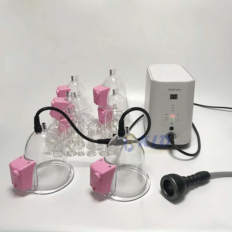 Розовая вакуумная терапевтическая машина для груди, домашняя вибрация, соска, подтяжка ягодиц, китайское устройство для баночной терапии kldskincare