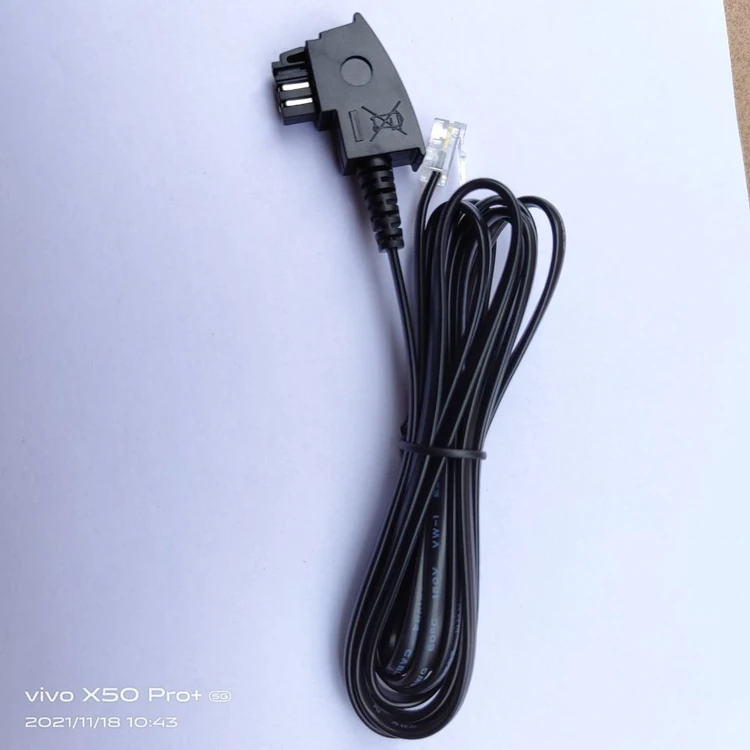 New Design Rj11 Rj12 6p6c 6p2c Telephone Cord German Standard Connector Cable