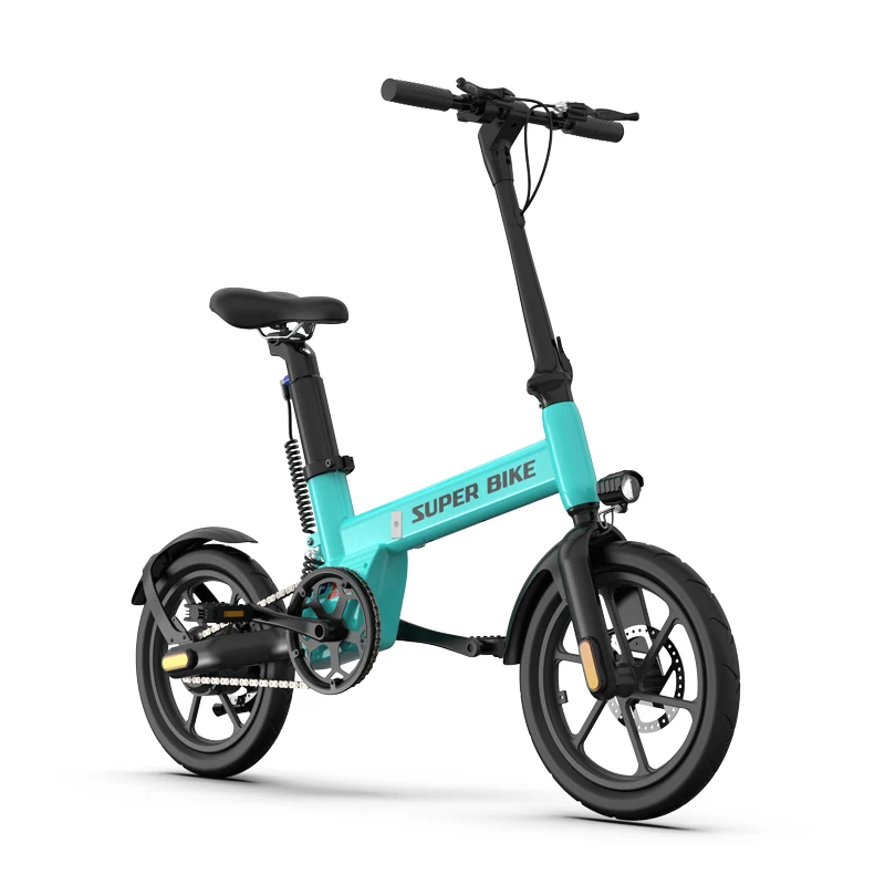 Super Light Aluminum Frame 16inch Folding Electric Bike 350W 36V Brushless Motor  Disc Brake Foldable City Electric Bike