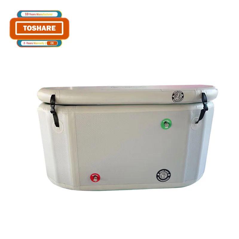 TOSHARE 2024 Custom Cold Plunge Tub OEM ODM Ice Bath Barrel with Chiller Therapeutic Ice Bucket