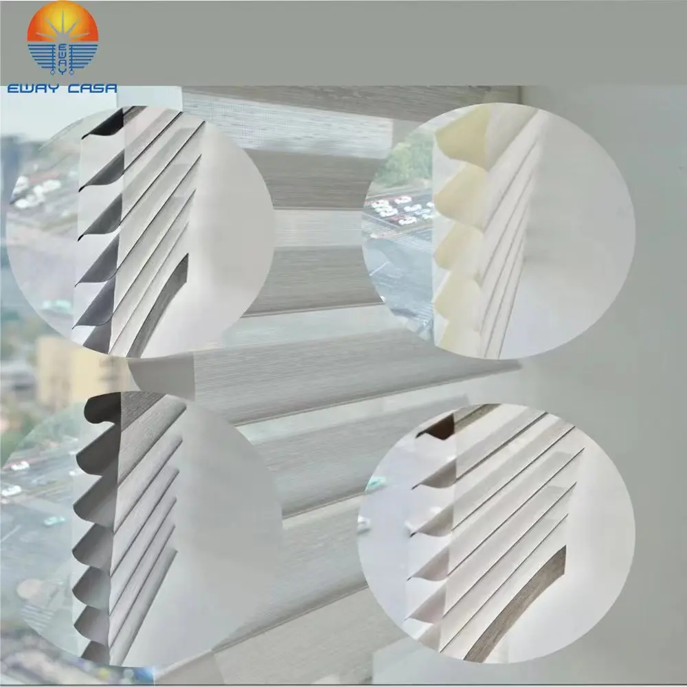 Motorized Window Blind Shangri-la Sheer Shade Cordless Blinds,3 Layers Sheer Motorized Smart Shangri-la Blinds MSB_TC72