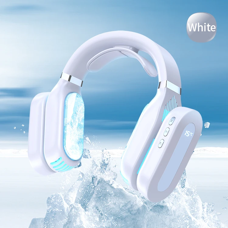 Портативный безлопастный шейный вентилятор для кондиционера, охлаждение одной секундой без использования рук + нагрев, универсальный шейный Кондиционер