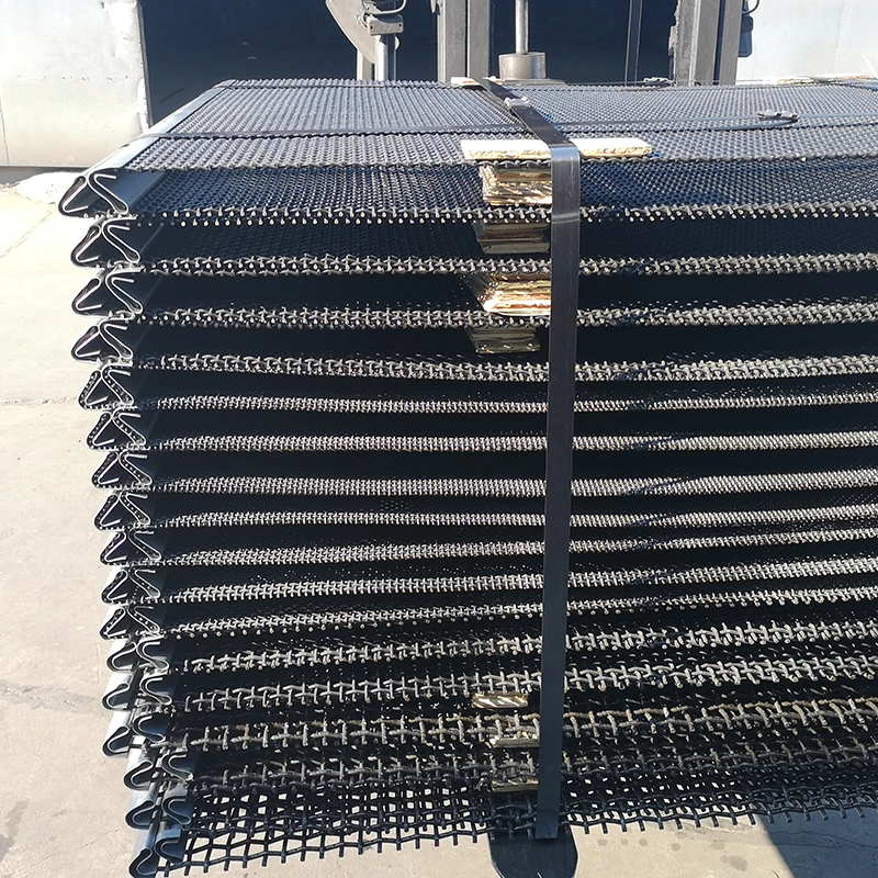 China factory supply sand screen 65MN quarry sand gravel crusher hooked vibrating sieve screen mesh for mining