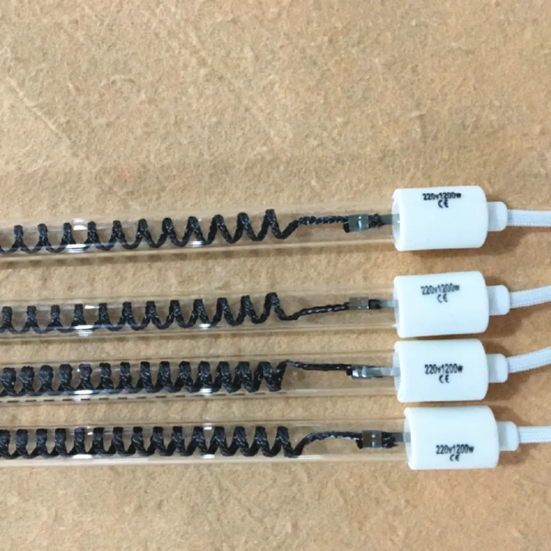 Long Life Carbon IR Heating Emitter Clear Quartz Mid-wave Carbon Fiber Infrared Heating Elements for Screen Printing Devices