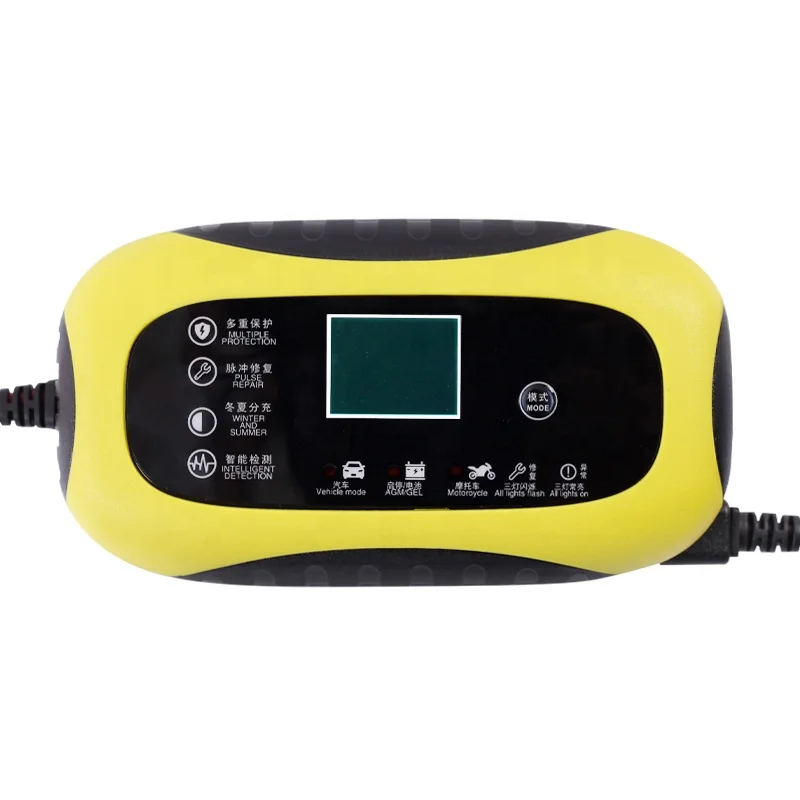 Factory price 12V 6A Pulse repair lead acid battery charger for motorcycle car