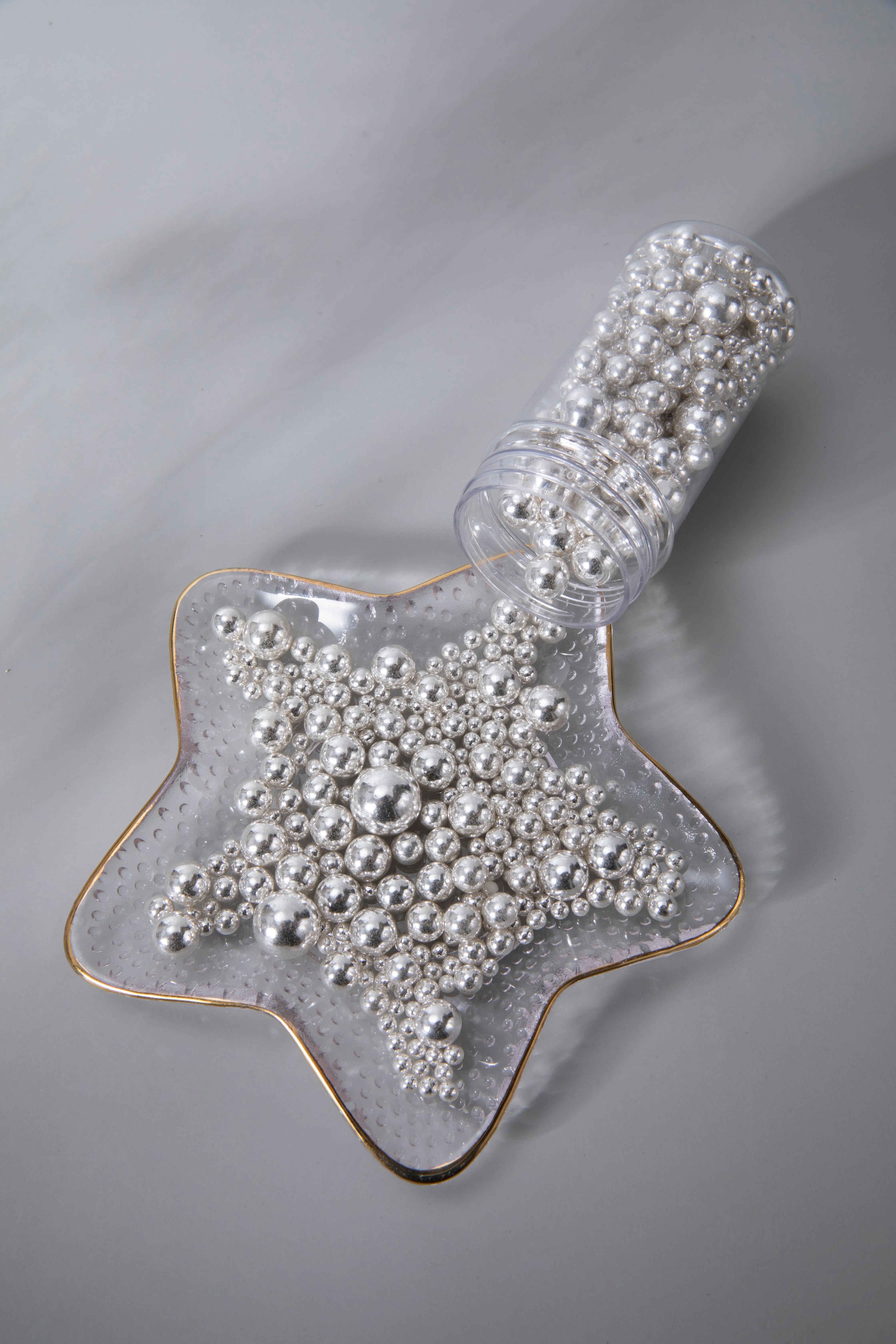 Wholesale Party Baking Supplies 85g Silver Mixed Sized Cake Decoration Baking Tools Sprinkles Sugar Pearl