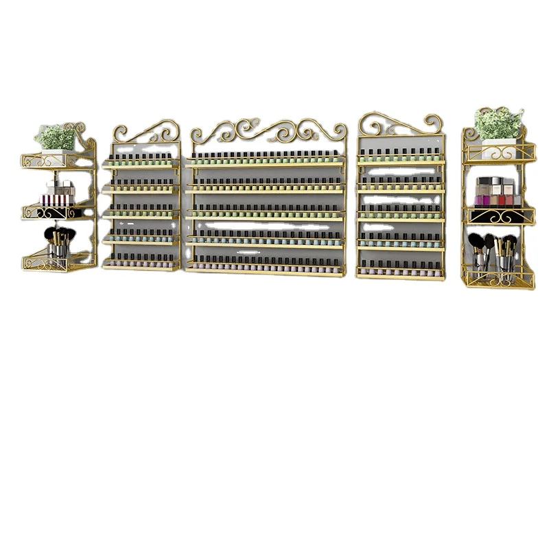 Nail art nail polish wall hanging wall wrought iron rack shelf display stand