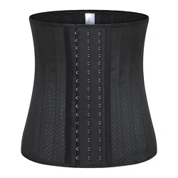 Shaperisfree Private Label 30cm breathable mesh hole corset 25 steel bone latex waist trainers with costomized 6 lines hooks