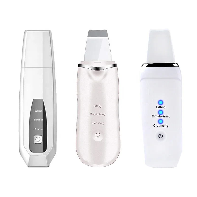 Mini Vibration Blackhead Removal Ultrasonic Shovel Facial Deep Cleaning Peeling Ion Sonic Face Spatula Exfoliating Skin Scrubber