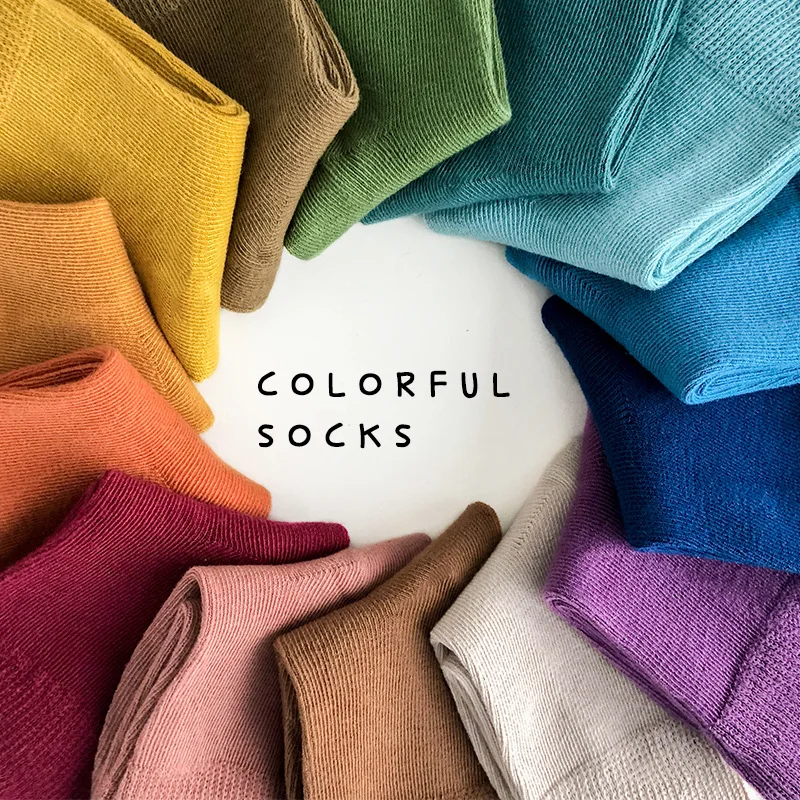 Детские Базовые носки Bonypony разных цветов на возраст 1-12 лет, Детские бесшовные цветные носки из чесаного хлопка, Чжэцзян