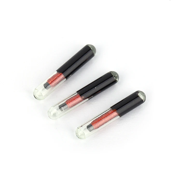 Factory supply 134.2khz ISO 11784 Implantable pet microchips The small size of 1.4*8mm microchip with 134.2khz EM4305 chip