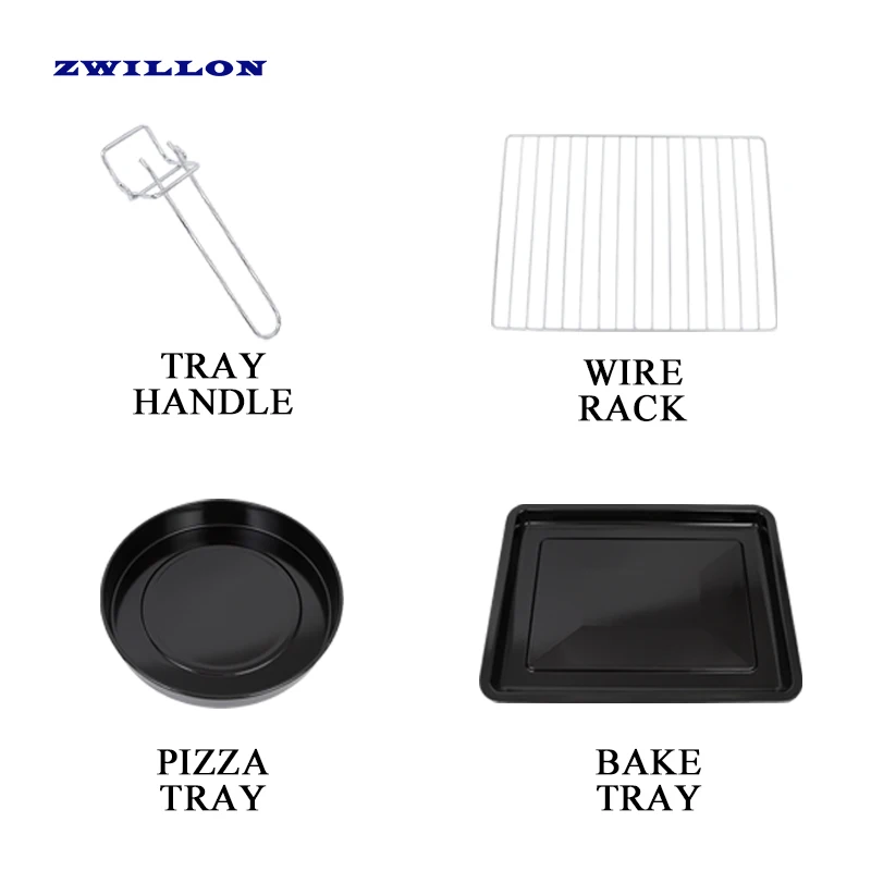 Oven electric machine with tray for baking toaster bread pizza baked cake potato conventional home kitchen free standing oven