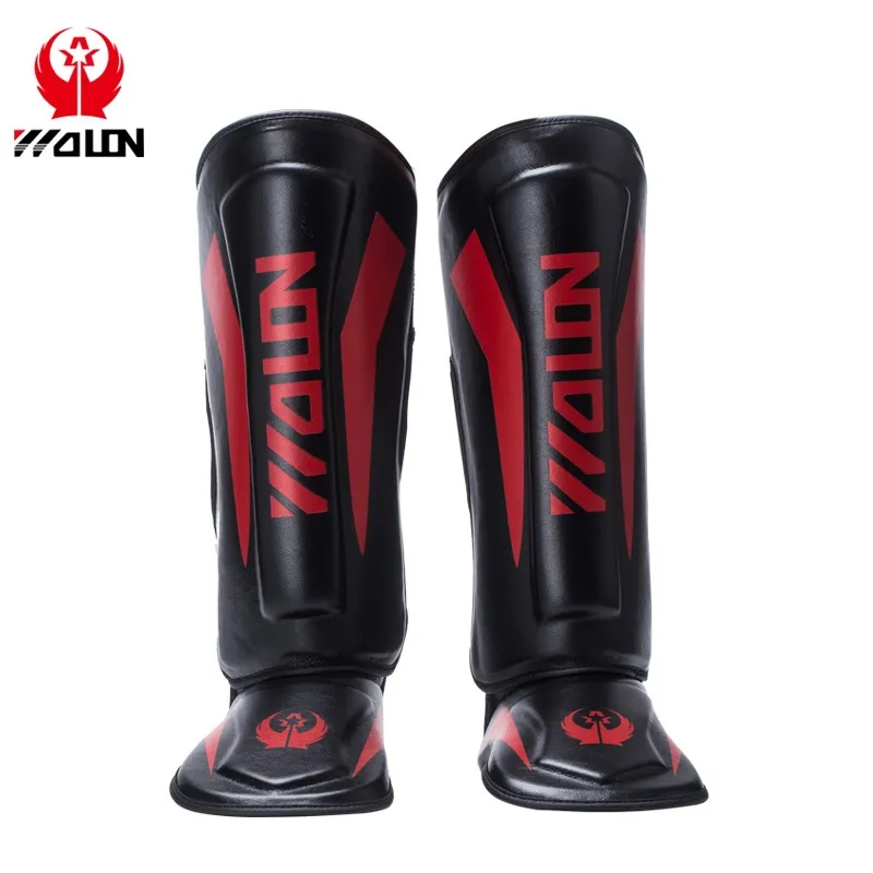 WOLON shin guard PU leather shin pads