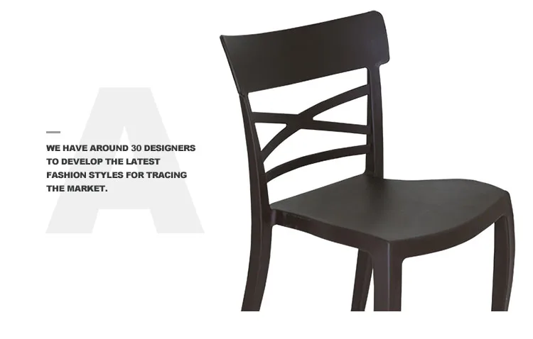 
Modern high quality popular dining plastic chair outdoor cross back chair 