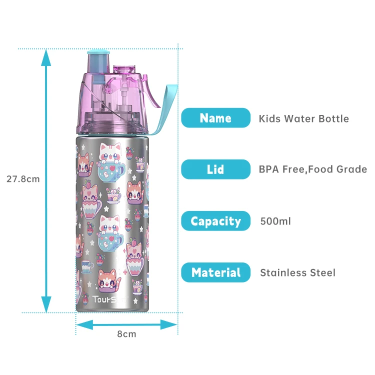 Hot Sale Good Price Bpa Free Stainless Steel Kids Water Bottle Straw Drinking For School