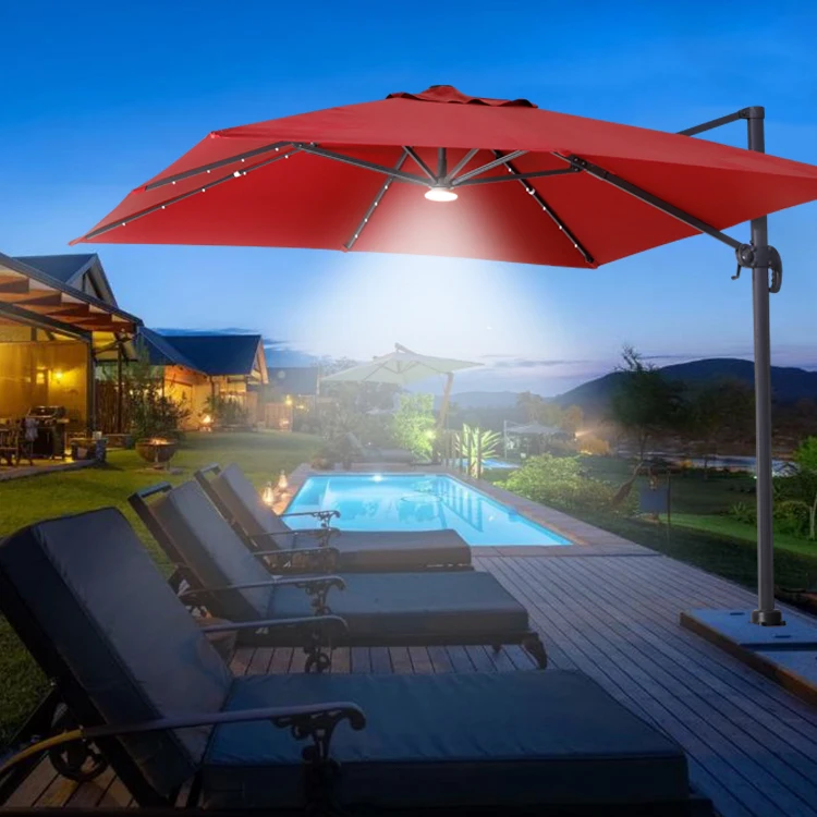 Patio Umbrella light Garden Outdoor led Lighting with 2*AA battery and usb charging