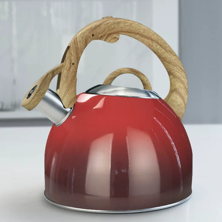 Customized Kitchen Gas Stove Metal Stainless Steel Whistling Water Kettle Teapots