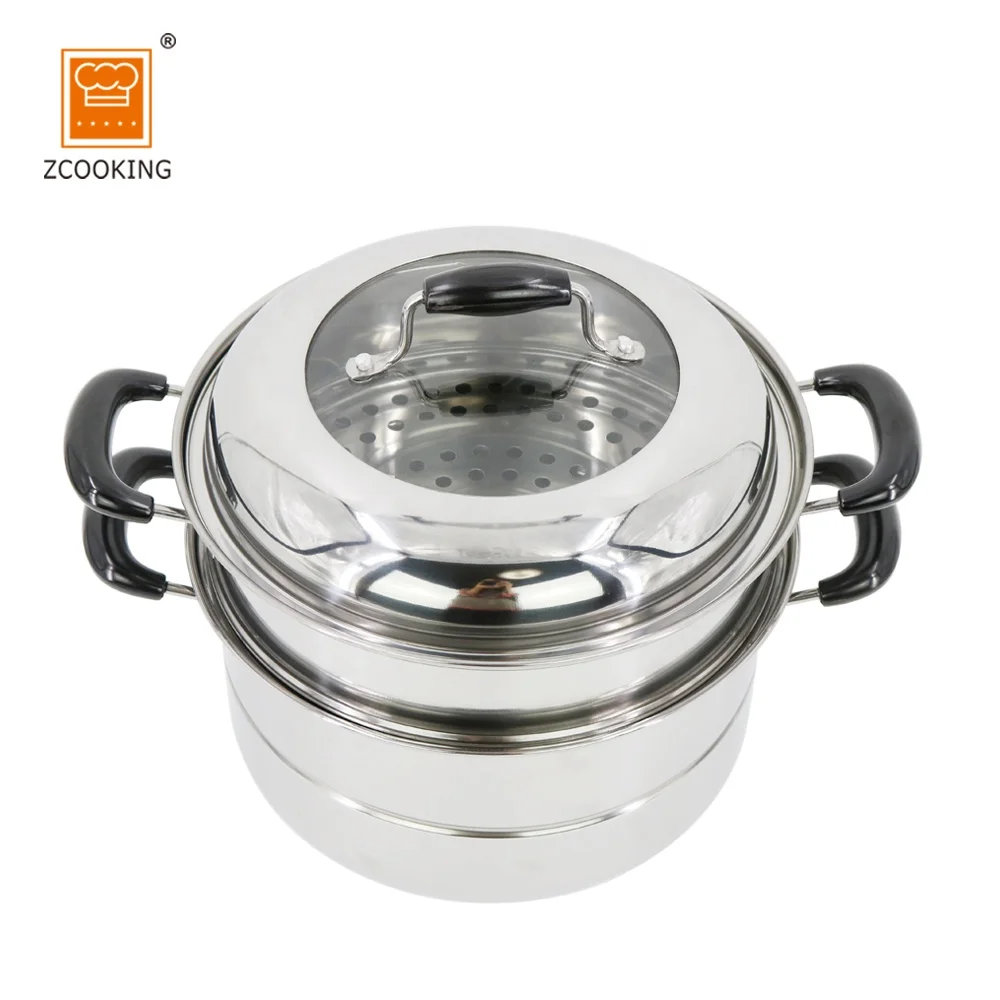 26CM Factory Stainless Steel Dumpling Pot /2 Layer Stainless Steel Food Steamer Pot
