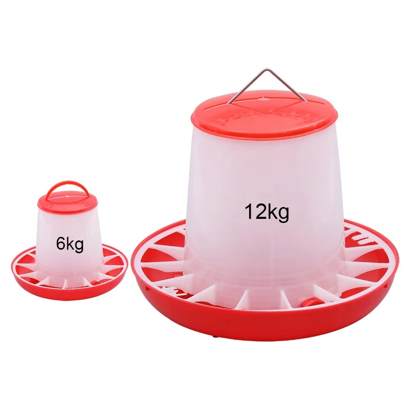 Hot welcomed Pure Plastic 1.5kg / 3 lb Semi-Opaque Portable Plastic Poultry Feeder For Baby Chicken Feeding