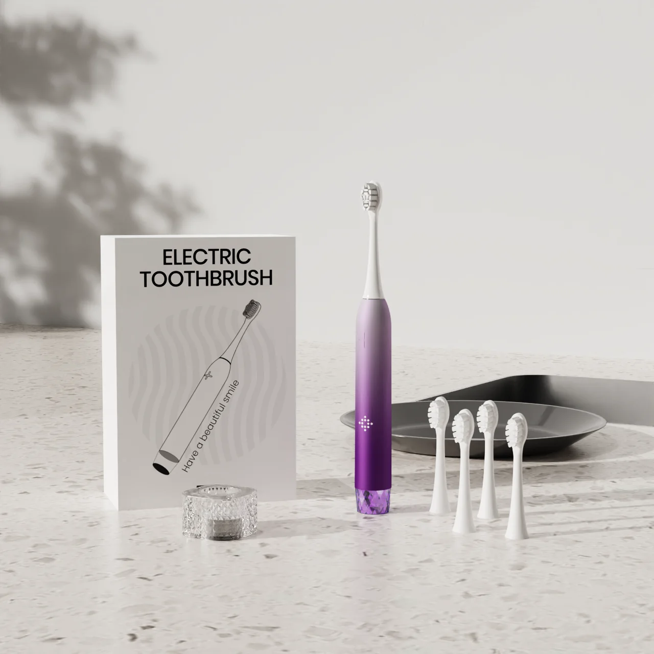 Pressure Sensor Working Sonic Electric Toothbrush Touch Control IPX8 Waterproof for Adult