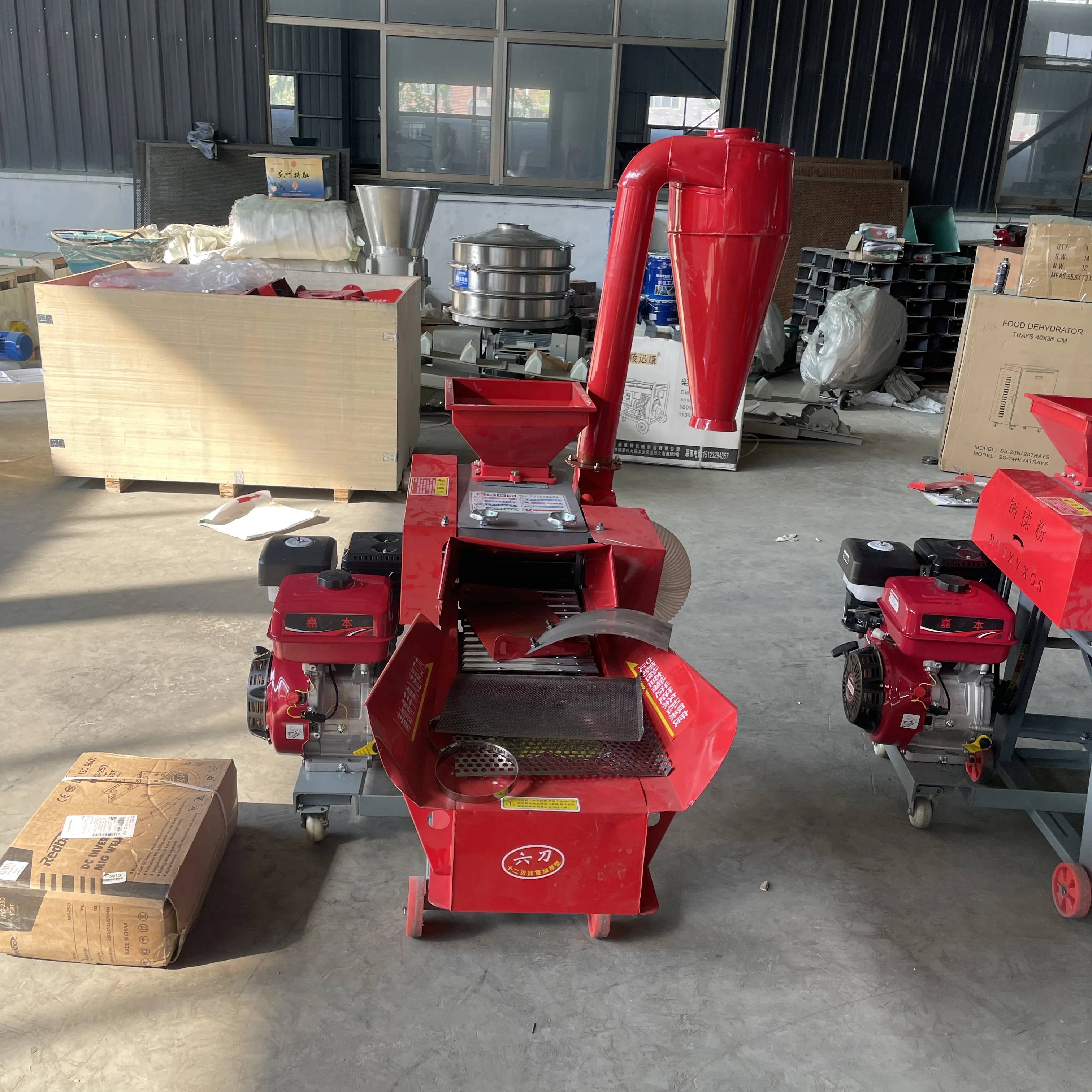 Agriculture Grass Crusher Chaff Straw Cutter Animal Feed Material Cutting Corn Grain Grinding Crushing Milling Machinery